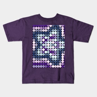 purple and blue dotted star design Kids T-Shirt